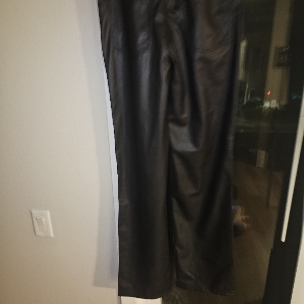Black pants leather size 36 new zara